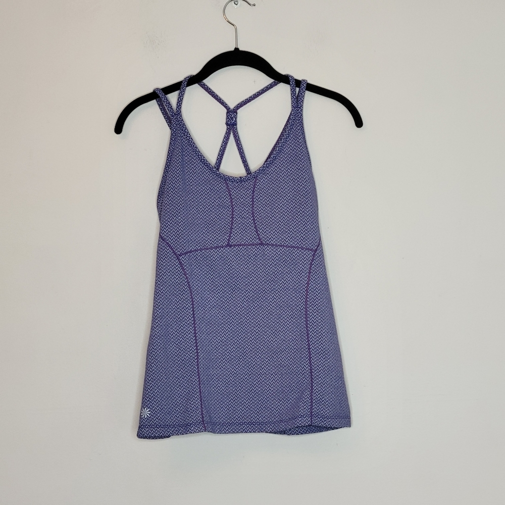 ATHLETA EMPOWERMENT TANK TOP SIZE MEDIUM PURPLE HERRINGBONE - Picture 11 of 14